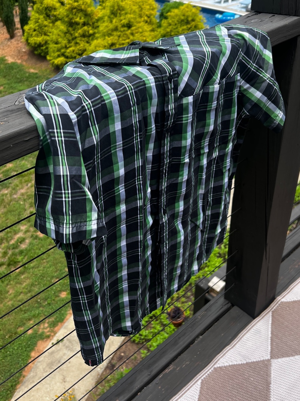 Tony Hawk Plaid Short Sleeve Button Up Shirt Men’s Large. - Picture 7 of 8